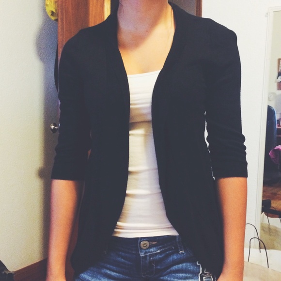 Casual Black Cardigan