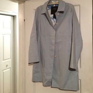 Coach Powder Blue Spring Trench Jacket