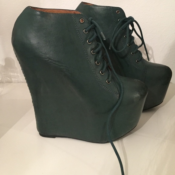 Jeffrey Campbell green wedges 8.5 $155