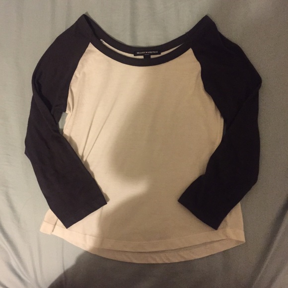 Brandy Melville gray baseball tee
