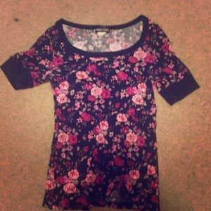 Floral black shirt. Wet Seal.