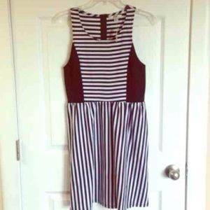Black and white stripe dress