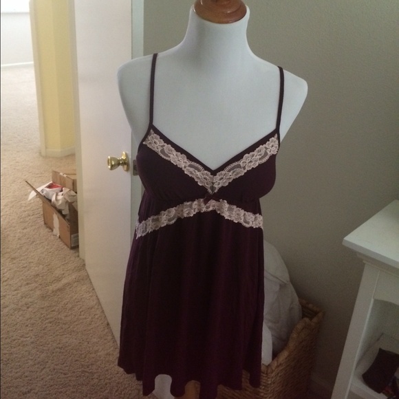 Victoria secret nightie dress red wine