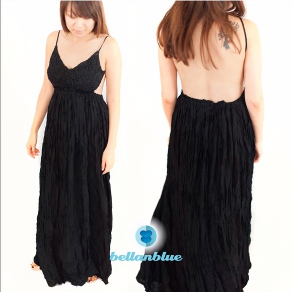 🆕The AILANI blossom backless maxi dress - IVORY - Picture 2 of 4