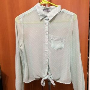 Mint Chiffon shirt