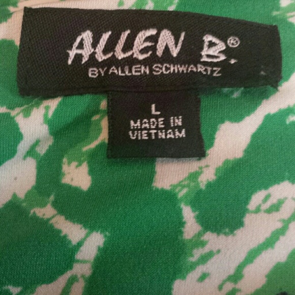 ALLEN B. SCHWARTZ GREEN LEOPARD PRINT Halter Dress - Picture 2 of 2