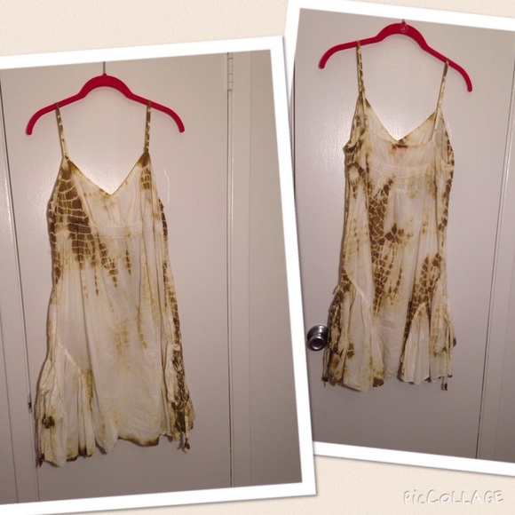 Tie-dyed Boho Sun Dress with Oversized Pockets
