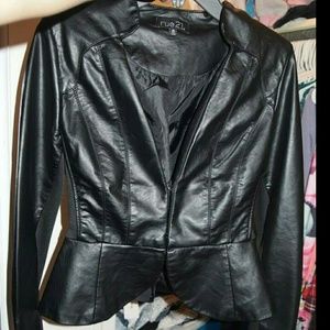 Rue 21 faux leather peplum jacket
