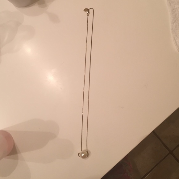 Anthropologie Single Pearl Necklace