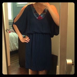 Francesca's Collection Navy Blue Dress