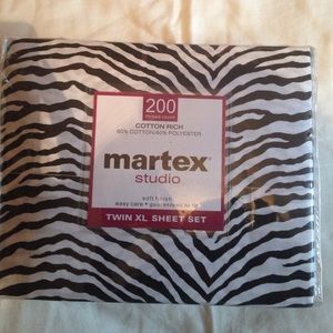 cute zebra print sheet set