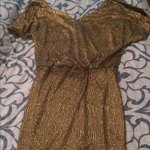Gold foil dress