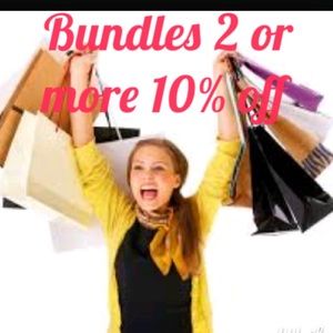 Bundles of 2 or more an extra 10% off
