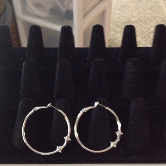 Silver Hoops