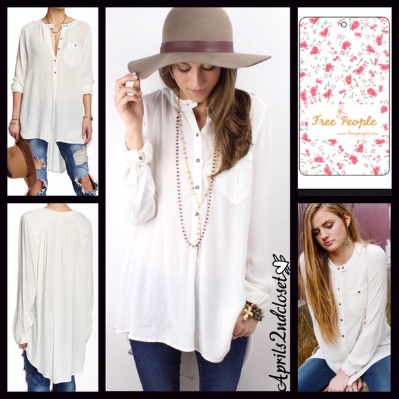 Free People Tops - ❗️LAST ONE❗️Free People Boyfriend White ButtonDown