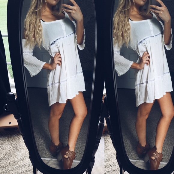 Urban Outfitters Dresses & Skirts - White Cold Shoulder Bohemian Gypsy