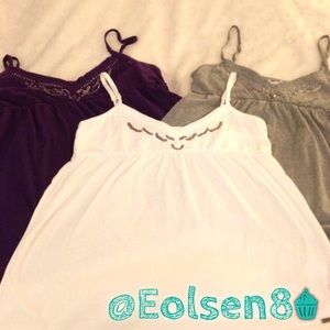 Bundle of 3 Embellished Tanks