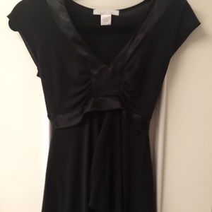 Charlotte Russe black , cap sleeve , silky blouse