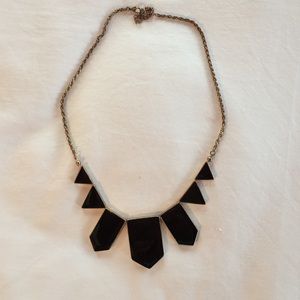 Black geometric necklace