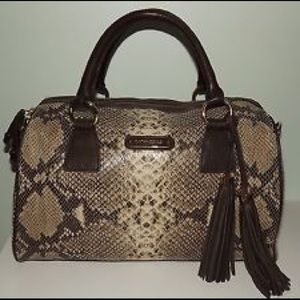 Cynthia Rowley Brown Sankeskin Leather Satchel