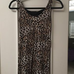 Papaya small leopard print slinky dress
