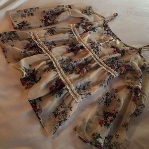 Off white and floral top