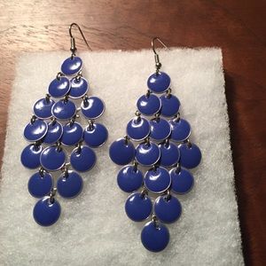 Blue chandelier earrings