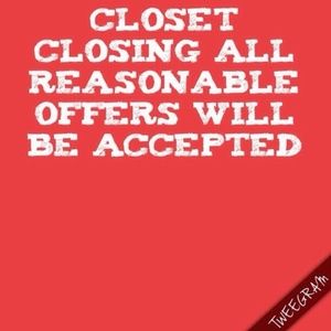 CLOSING CLOSET‼️