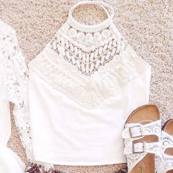 Tops - Crochet crop top new
