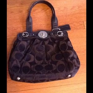 Authentic COACH black canvas purse!!!