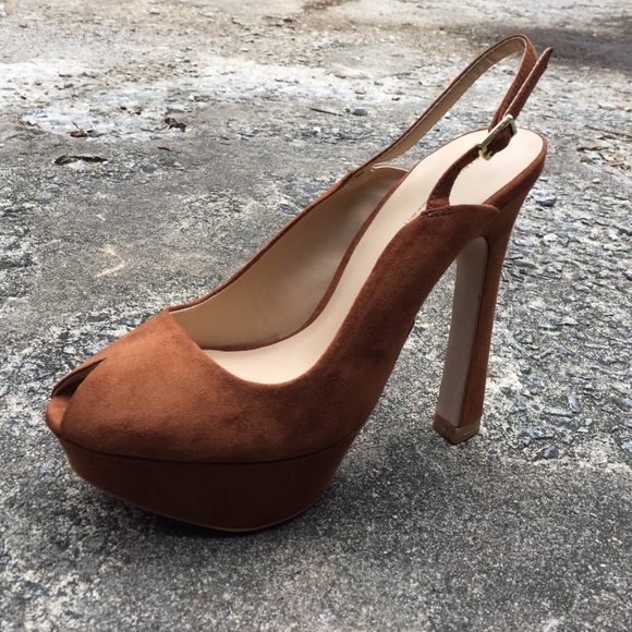 Zara Peep Toe Sling Back Heels - Picture 3 of 3