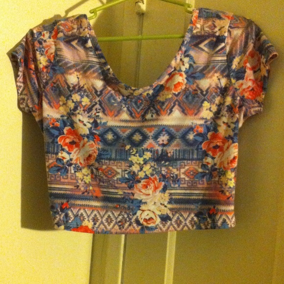 Cute floral crop top