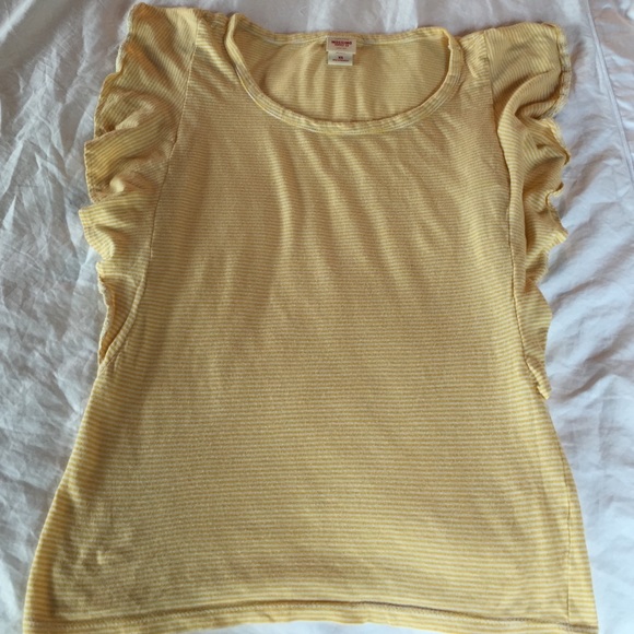 Yellow and white striped top