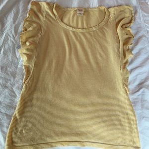 Yellow and white striped top