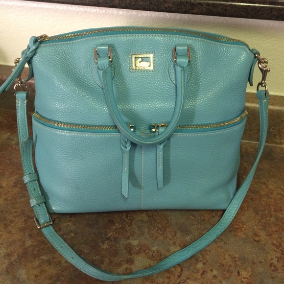 Dooney & Bourke Handbags - Dooney & Bourke turquoise leather shoulder bag