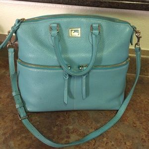 Dooney & Bourke turquoise leather shoulder bag
