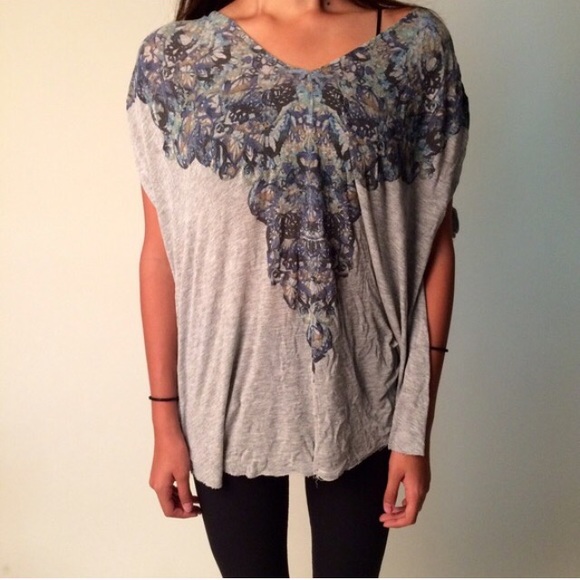 Free people patterned tee shirt