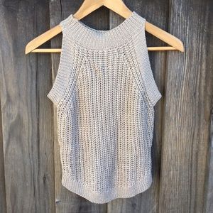 Sleeveless Knit Tops (cocoa,cream,maroon,black)