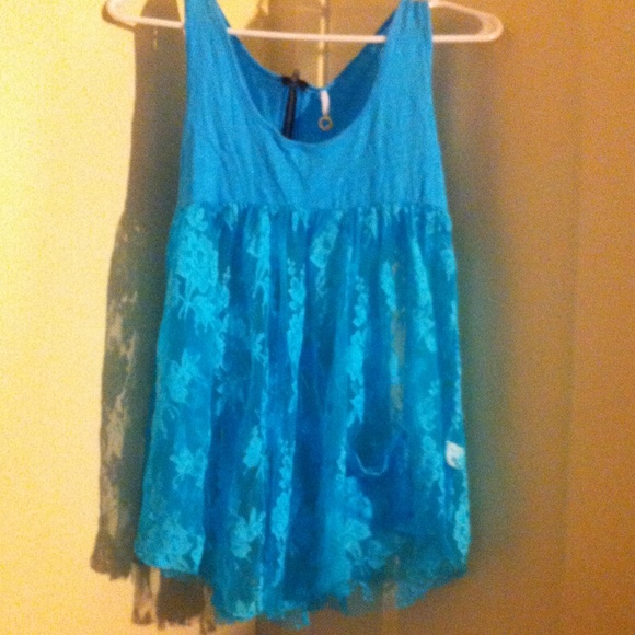 Cute baby blue lace shirt