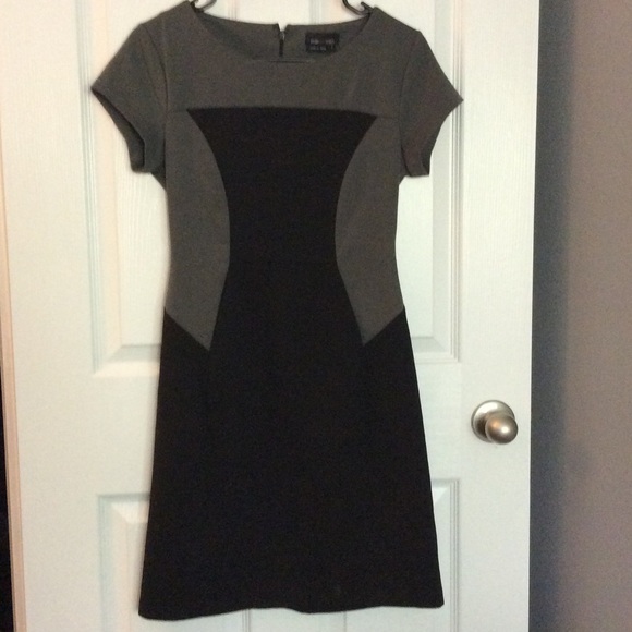 Gray and black dress by Max and Cleo