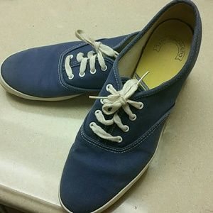 Vintage Women's Keds Blue Canvas Shoes Size 8.5