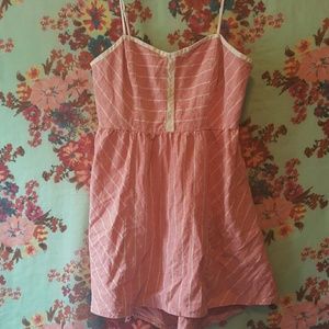 Cope striped pink/cream linen sundress