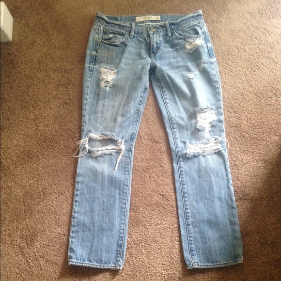 abercrombie and fitch distressed jeans