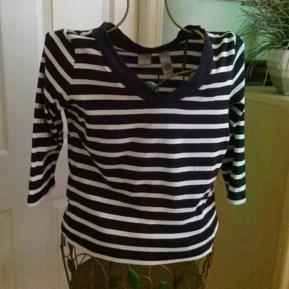 "Emma James" Blue and White Top