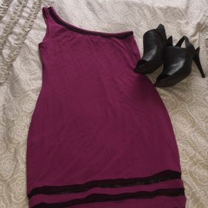 Asos One shoulder purple dress