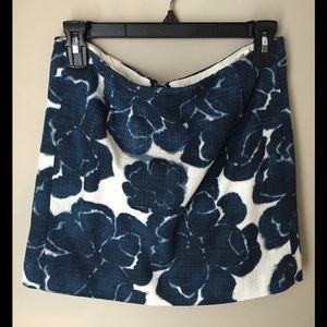 J. Crew Navy Floral Skirt
