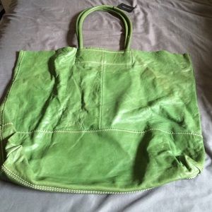 Banana Republic Oversized Tote - Green Leather
