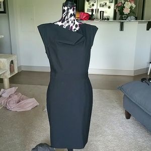 Classy black dress from Banana Republic.