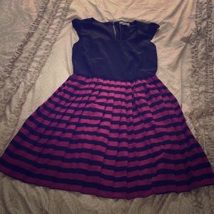 Black and purple dress