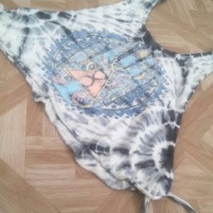Tyedye hamsa crop top tank